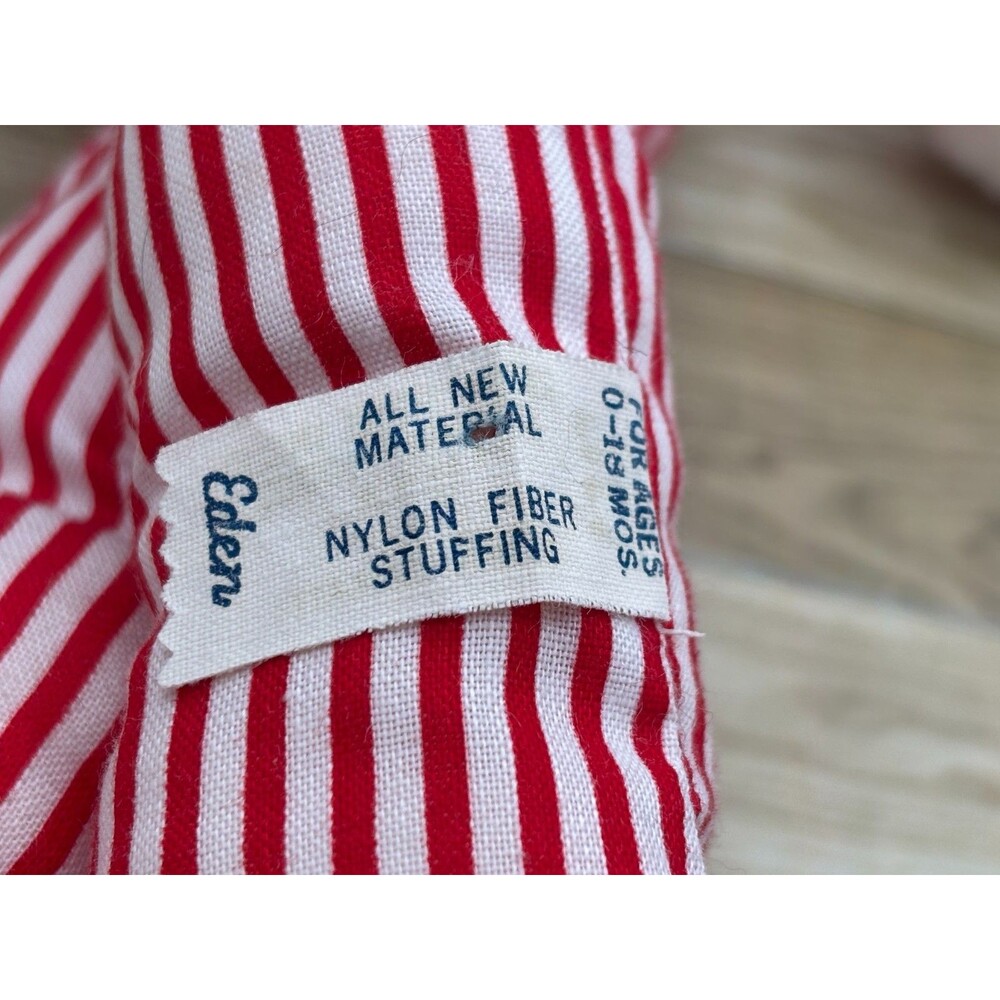 Vintage Eden Toys Red & White Striped Plush Mouse 18″ Soft Toy 1980-90s USA Made - Picture 12 of 15